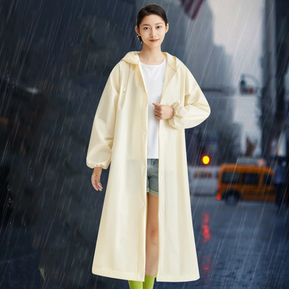 3-10PCS Disposable Adult Raincoat Drawstring Waterproof Rain Coat Portable Long Hooded Rain Coats for Outdoor Travel Emergency - Image 4