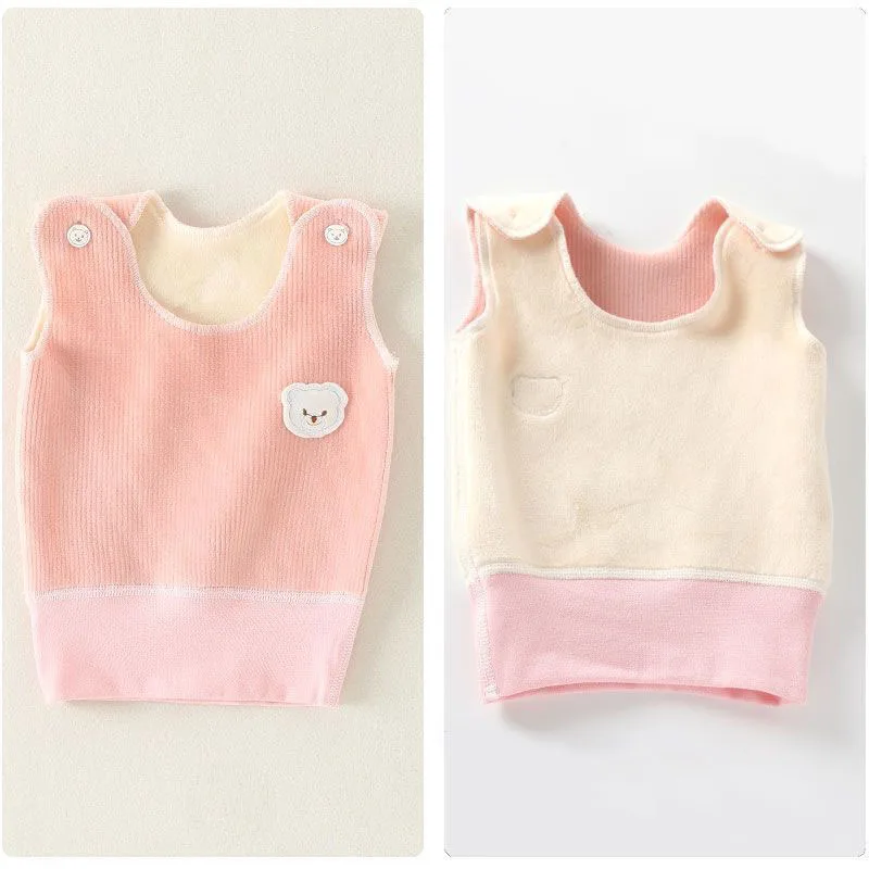 Autumn Winter Newborn Baby Vests For Girls Boys Fleece Thicken Warm Kids Casual Waistcoats Infant Toddler Sleeveless Outerwear - Image 2