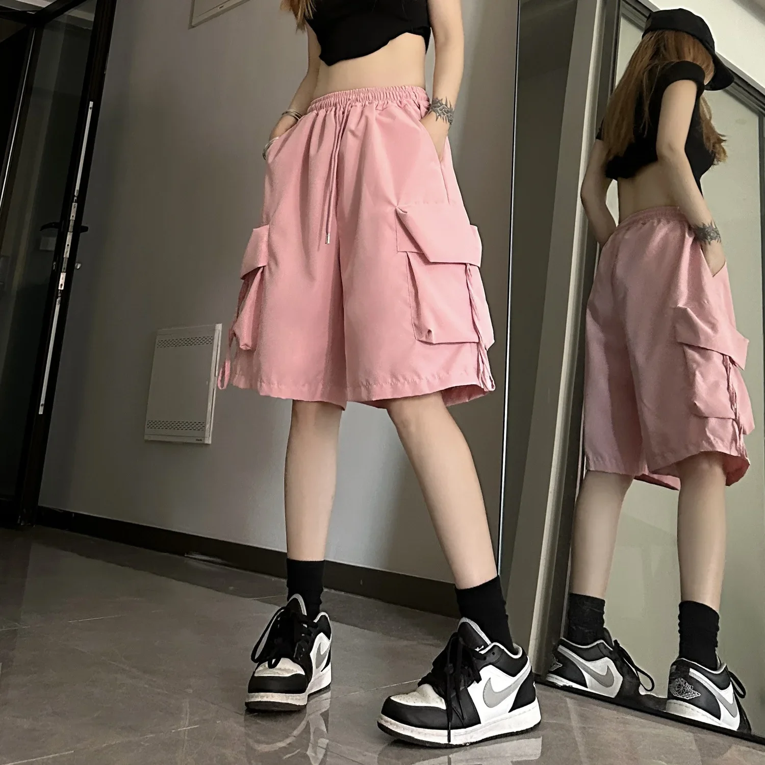 Sports shorts women's summer wide-leg casual quick-drying overalls five points - Image 6