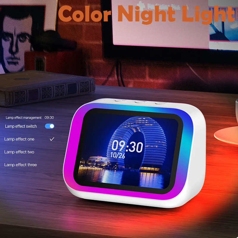 smart Alarm Clock With Bluetooth Speaker & Color Display - App Controlled Weather, Night Light, Photo Frame, Sleep Stories - Image 5