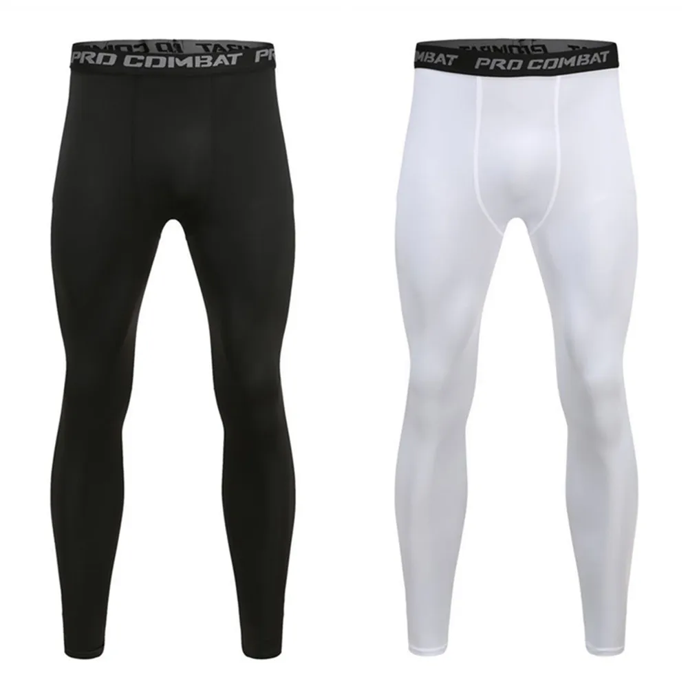 Men Compression Base Layer Running Tight Shorts Sport 3/4 Cropped Pant Leggings Gym Basketball Fitness Exercise Cycling Trousers - Image 6
