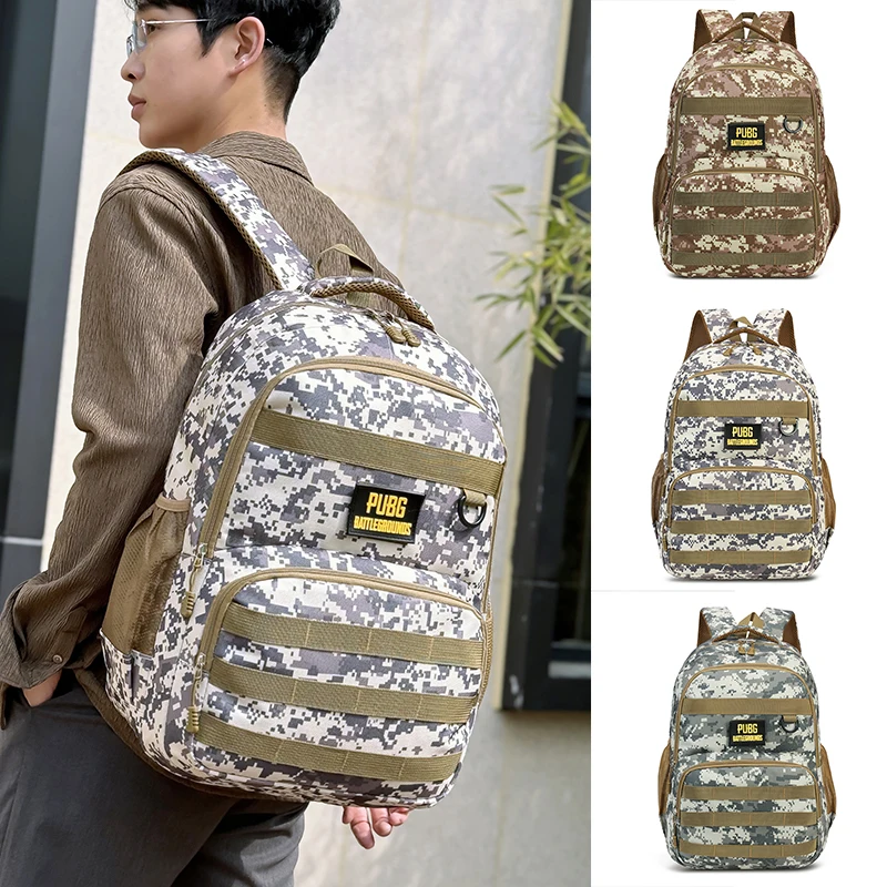Camouflage Tactical Backpack for Men Large Capacity Outdoor PUBG Style Waterproof Travel School Bag Multifunctional for Daily Us - Image 2