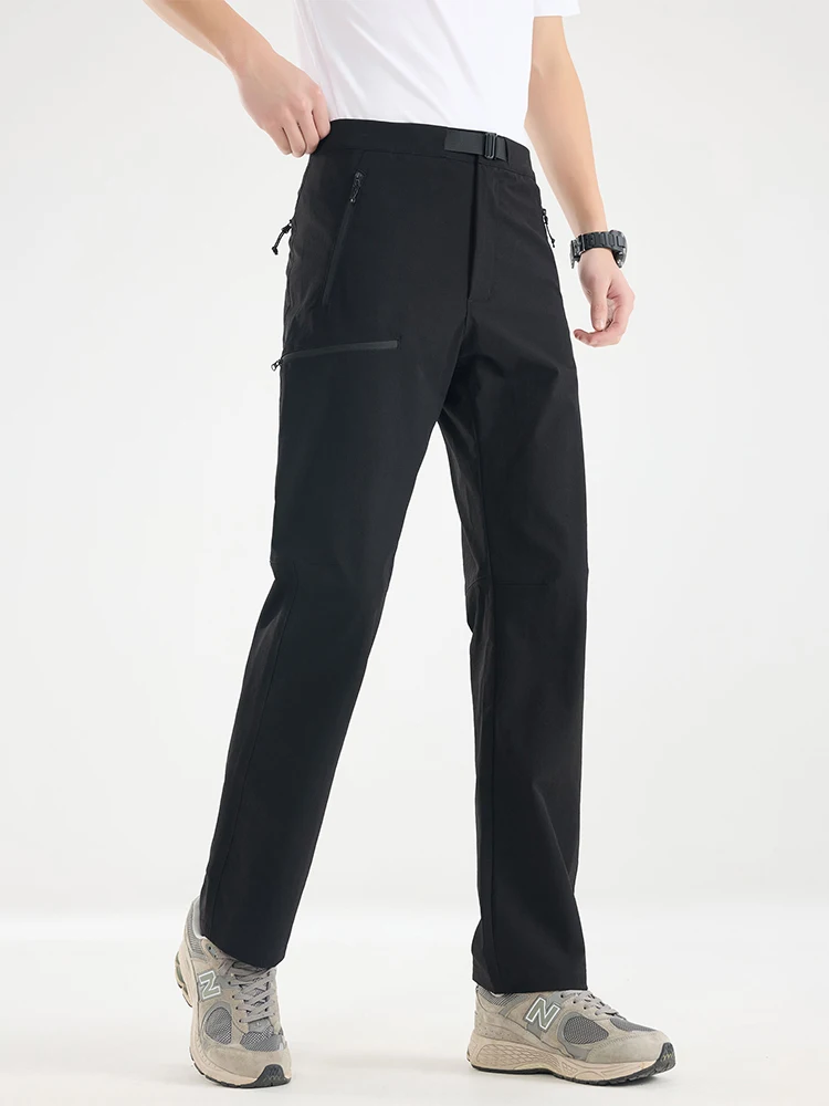 Men's Quick Dry Casual Pants with 4 Zip Pockets Outdoor Stretched Nylon Lightweight Golf Pants Slim Fit Walking Cargo Trousers - Image 5