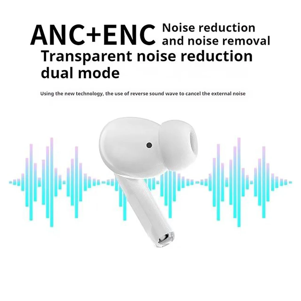 Wireless Bluetooth Sports Headset ANC Active Noise Cancelling Smart Headset LED Screen With Microphone Earbuds For Android/IOS - Image 4