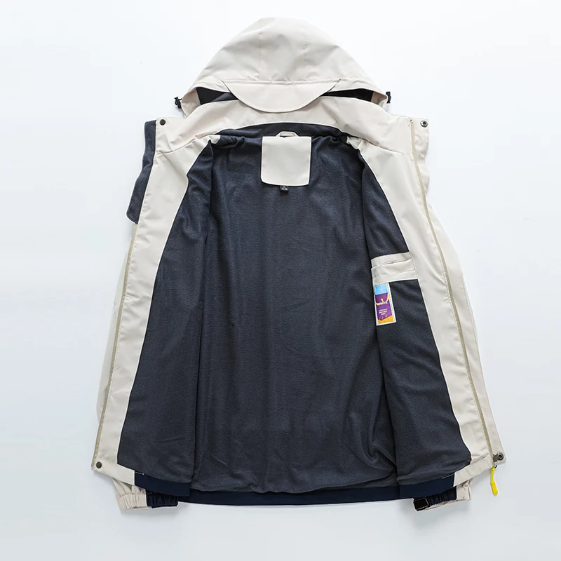 Men's Autumn Jacket Camping Hiking Windproof Windbreaker Mens Waterproof Hooded Coat Outdoor Travel Climbing Fishing Coats Man - Image 2
