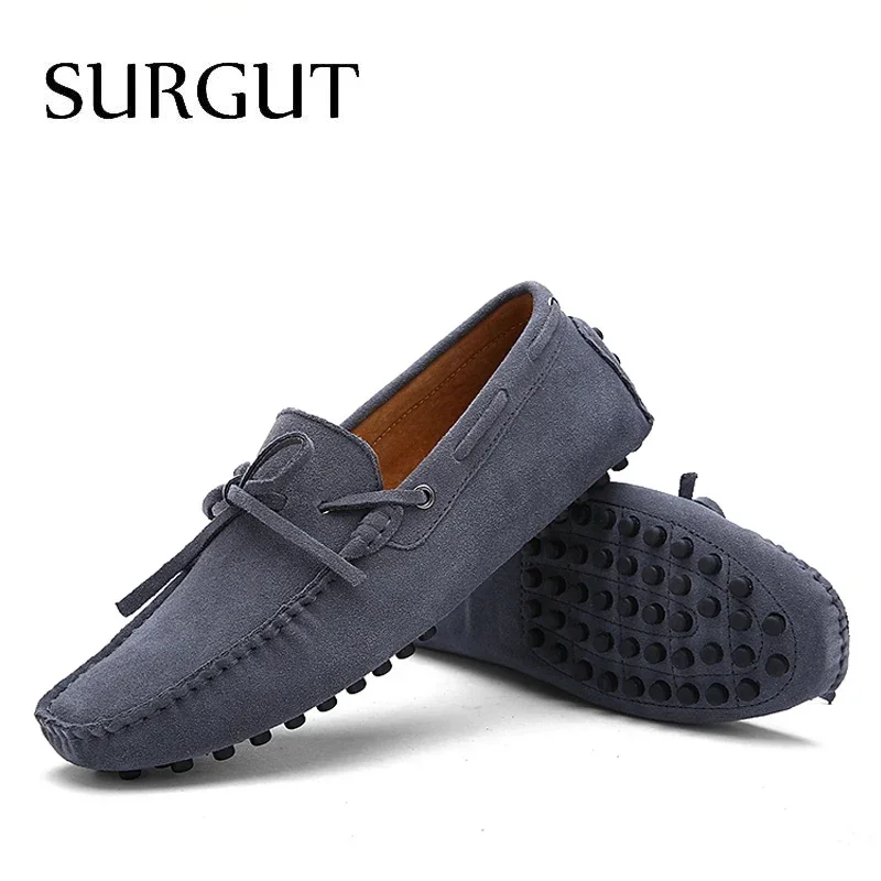 SURGUT Brand New Fashion Summer Spring Men Driving Shoes Loafers Real Leather Boat Shoes Breathable Male Casual Flats Loafers - Image 5