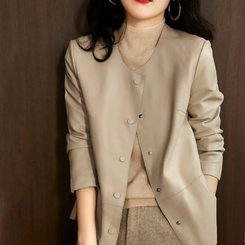 Winter Women's Coats On Offer With High Quality Bomber Leather Jacket Women Autumn Cold Baseball Clothes Fashion Trend Clothing - Image 5