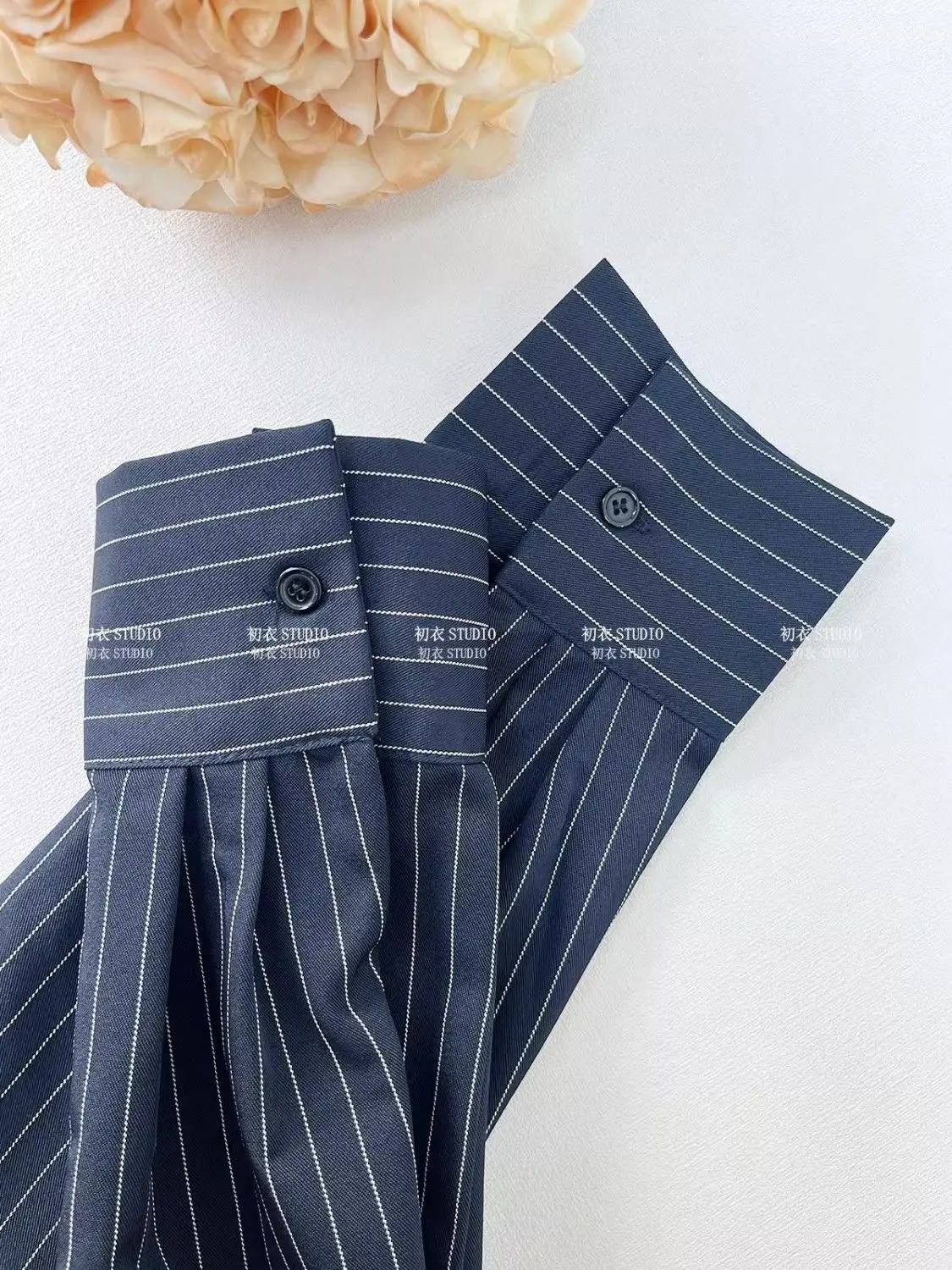 Striped Long-sleeved Shirt Dress New Style High-end Temperament Waist - Image 5