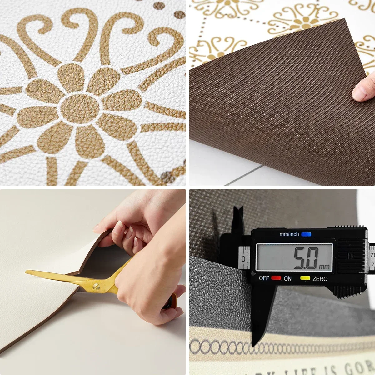 Kitchen Floor Mat Large Area Waterproof Carpet Pvc Leather Oil-proof Non-slip Foot Mats Line Minimalist Home Decoration Rug - Image 4
