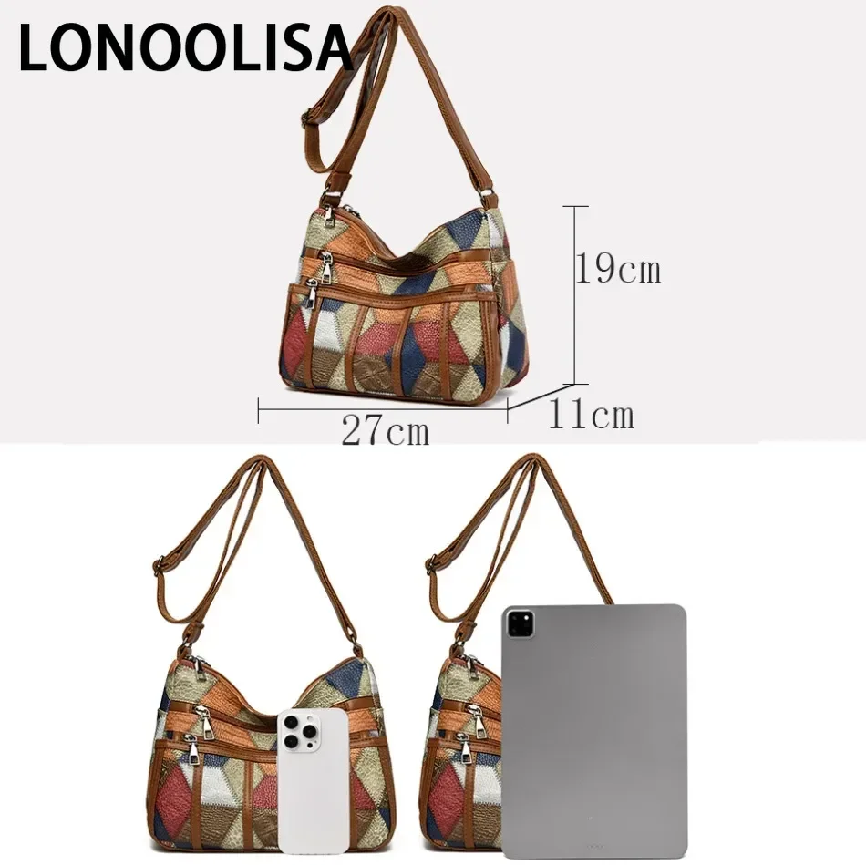 Soft Leather Purses and Handbags Casual Shoulder Crossbody Bags for Women 2024 Vintage Multi-pocket Ladies Messenger Bags Design - Image 4
