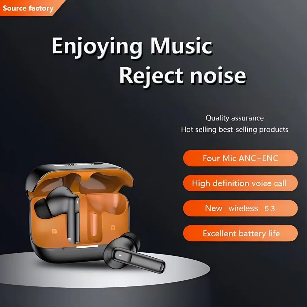 Wireless Bluetooth 5.3 Headset With ANC Active Noise Cancellation Sports Headset Built-In Microphone Earbuds For Android/IOS - Image 6