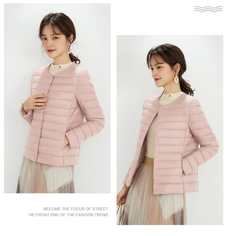 Top Grade 90% White Duck Down Women Ultra Lightweight Packable Line Jackets 2023 New Autumn Winter Keep Warm Puffer Coats - Image 3