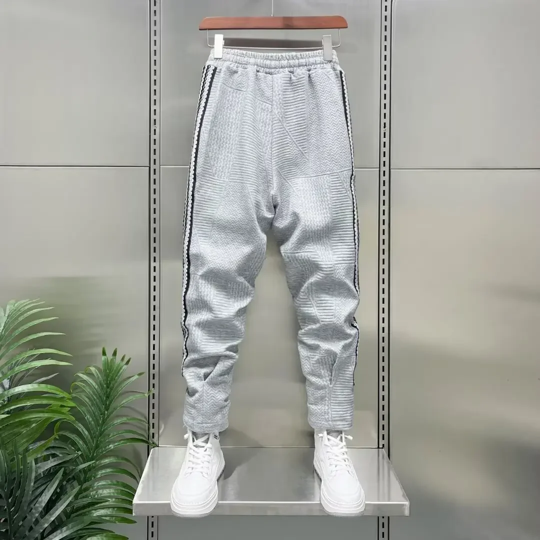 Autumn Men's Coffee Joggers Tactical Pants High Street Sports Trousers 9-Minute Sweatpants Fashionable Men's Clothing 2024 - Image 5