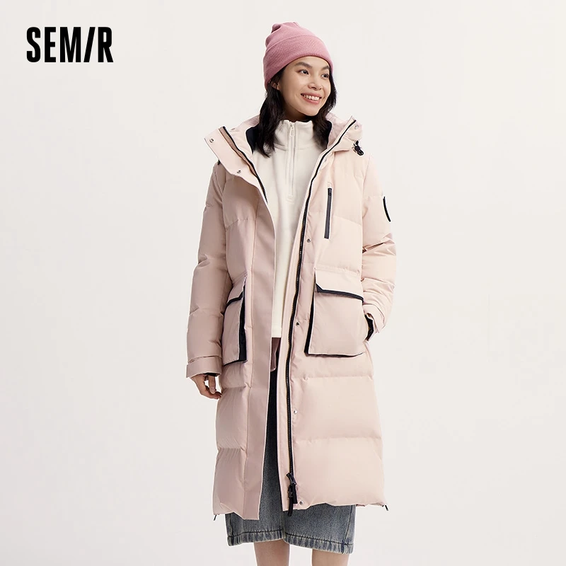 Semir Long Down Jacket 2024 Winter New Windproof Warm Loose Casual Jacket - Image 2