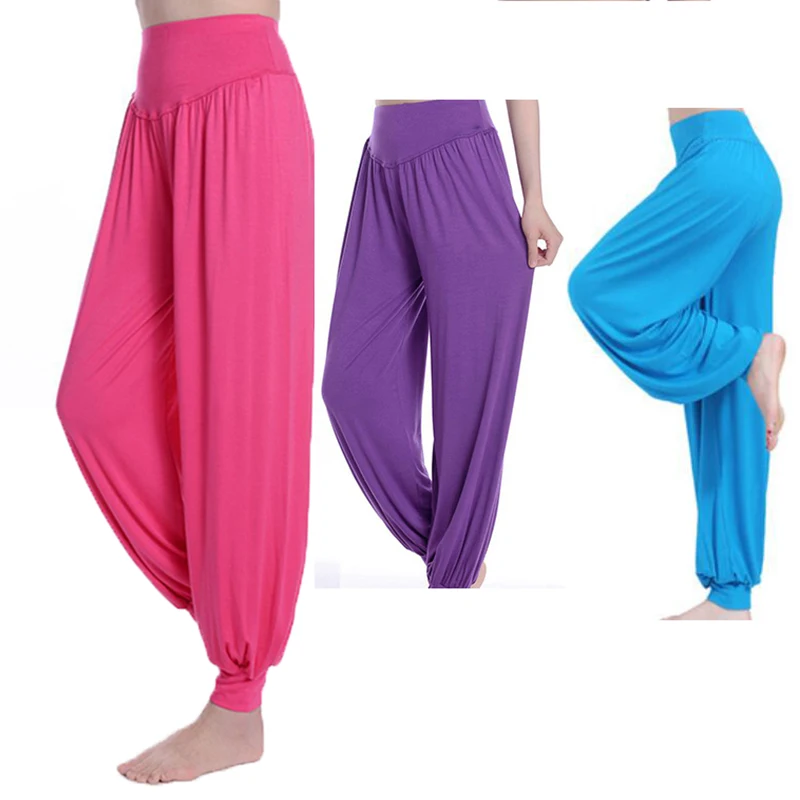 New Women casual harem pants high waist dance pants dance club wide leg loose long bloomers trousers size - Image 3