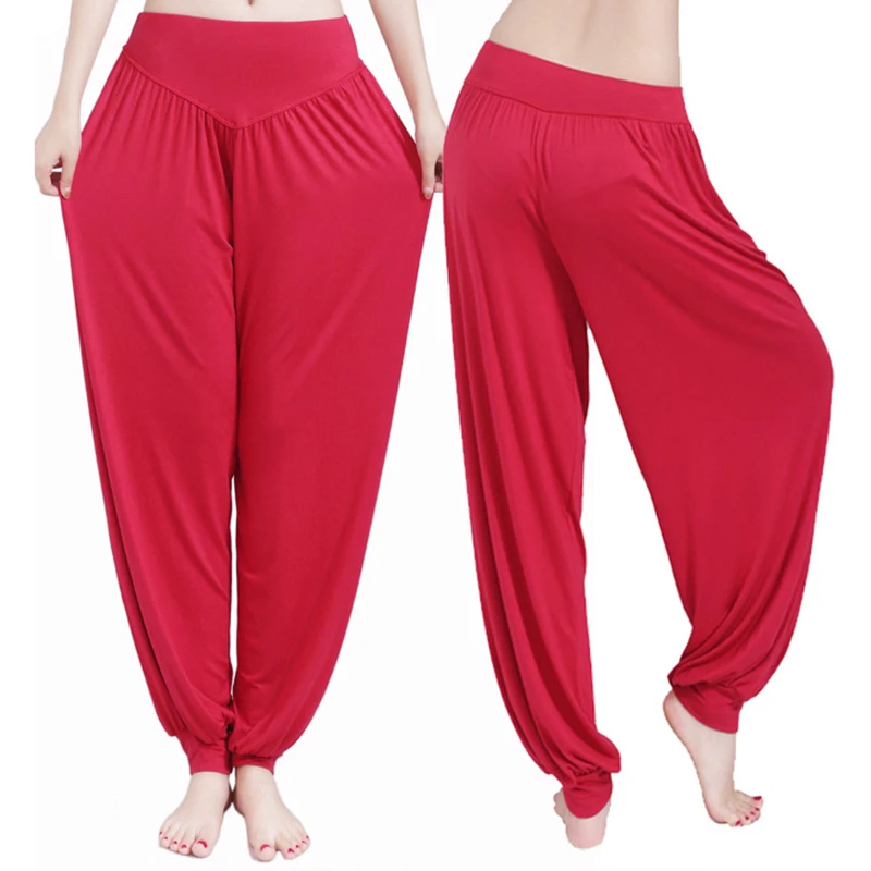 New Women casual harem pants high waist dance pants dance club wide leg loose long bloomers trousers size - Image 5