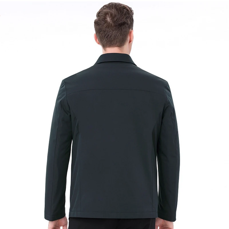 brand turn down coat casual jacket Men Simple top business new jacket Men's Bomber Zipper Jacket Baseball Coat Men Plus size 4XL - Image 5
