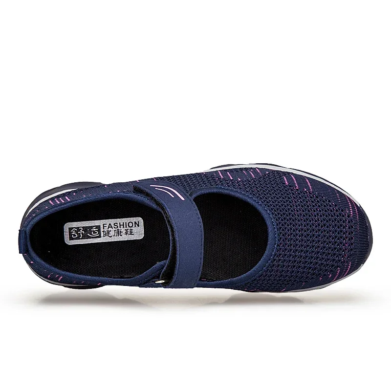 2021 Summer Fashion Women Flat Platform Shoes Woman Breathable Mesh Casual Sneakers Women Zapatos Mujer Ladies Boat Shoes - Image 4