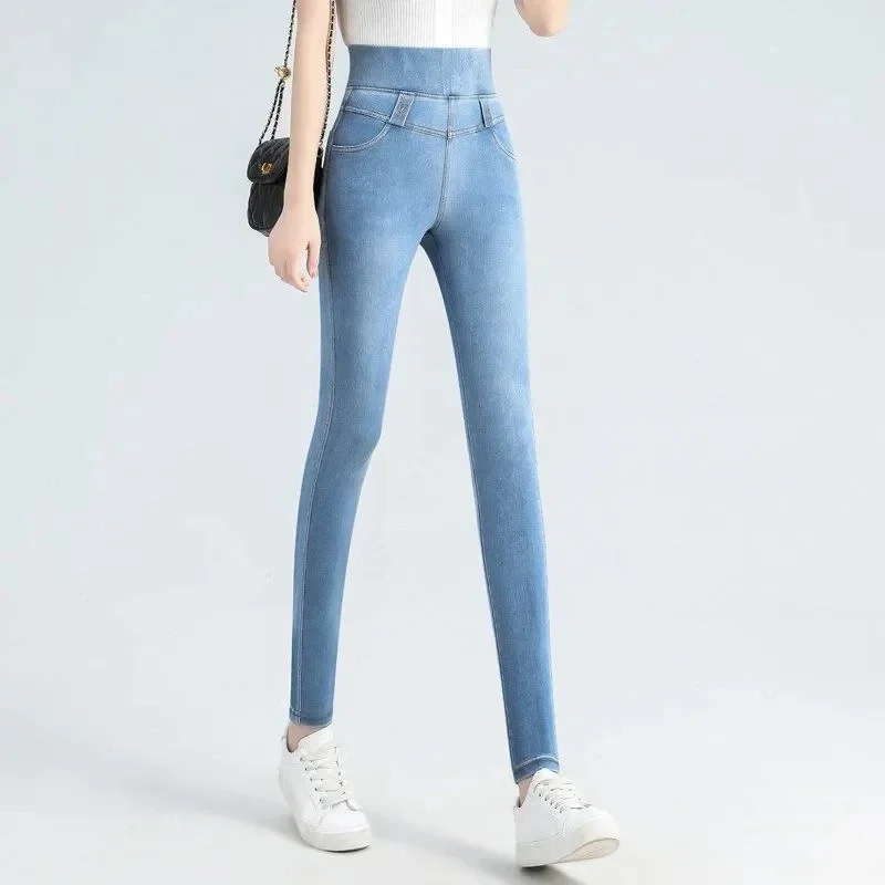 Super High Waist Stretch Pencil Jeans Women Big Size 26-38 Casual Skinny Vaqueros Wash Slim Denim Pants Spring Cowboy Spodnie - Image 3