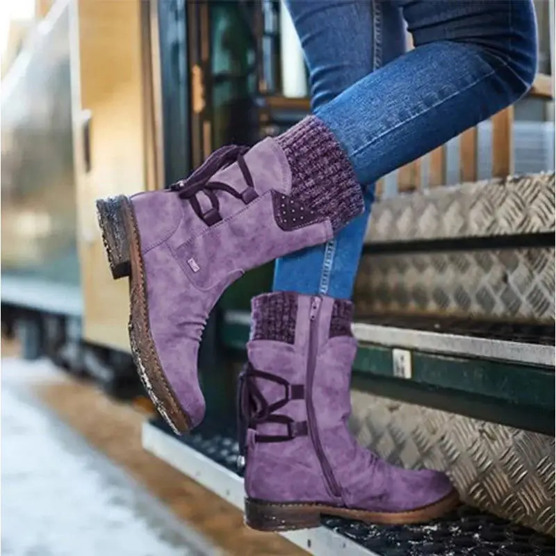 VIP Winter Snow Boots Womens Plus Velvet Warm Ankle Boots High Top Comfortable Thick Bottom Hiking Shoes - Image 6