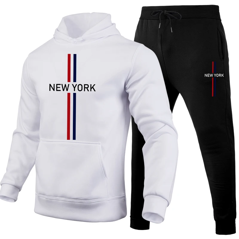 New Mens Tracksuit Printing Casual Hoodies Sweatshirts Sweatpants 2 Pcs Set Sports Jogging Mens Clothing 2025 Popular Streetwear - Image 3
