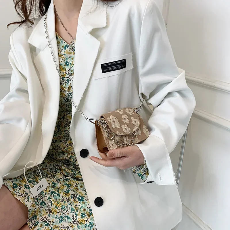 Mini Luxury Crossbody Bags for Women Solid Color Small Shoulder Messenger Bag Casual Ladies Chain Shopper Handbags Purse - Image 2