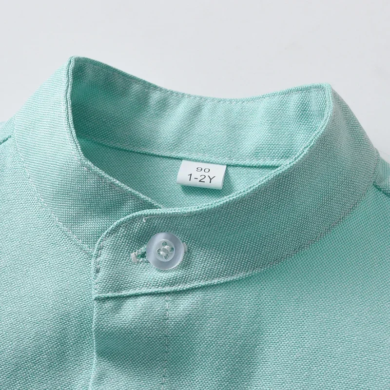 2024 New Children Boys Gentleman Shirts Kids Short Sleeve Casual Tops Infant Toddler Girls Blouse Formal Clothing Summer Clothes - Image 2