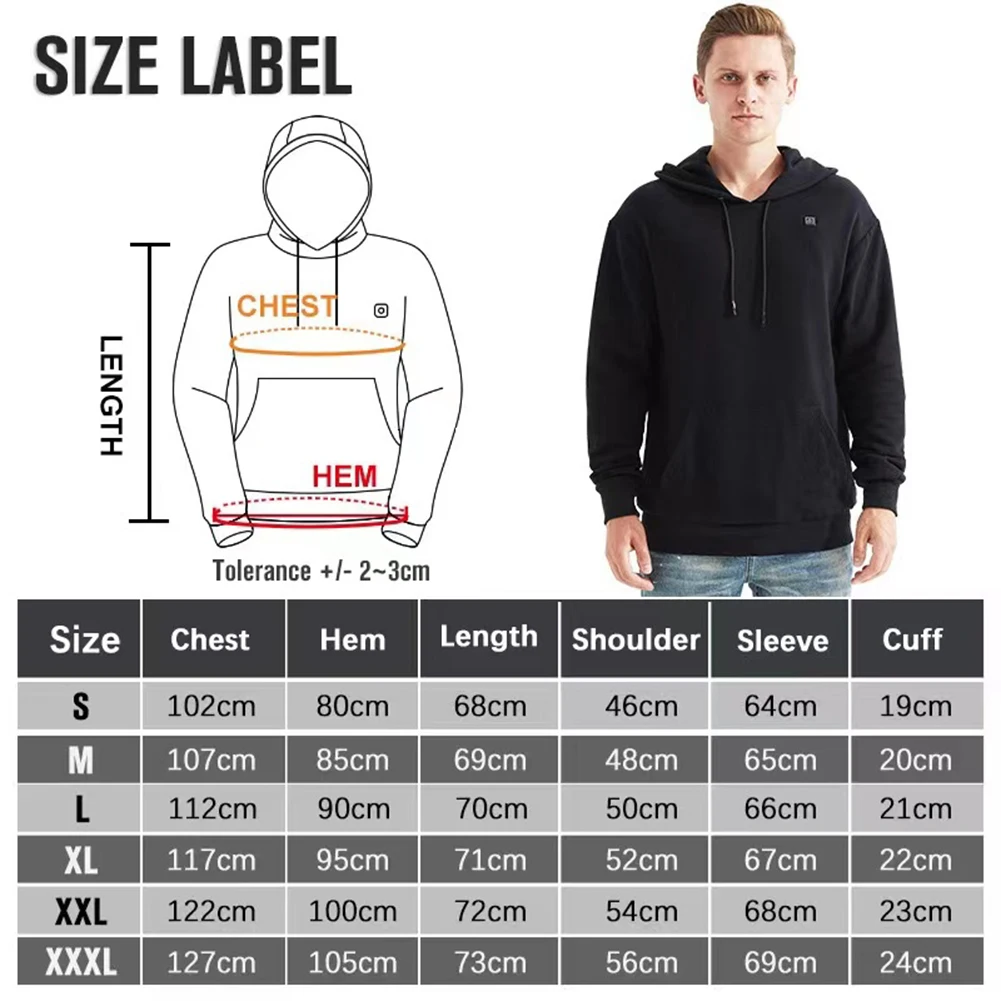 5 Heating Zones Heated Jacket Men Women Vintage Gothic Cozy USB Rechargeable Long Sleeve Streetwear Loose Coats Soft 3 Levels - Image 3