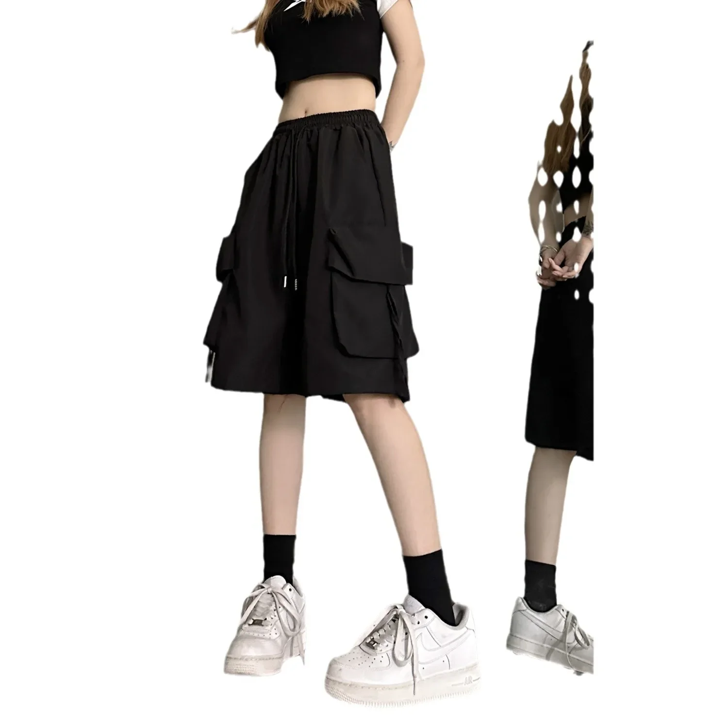 Sports shorts women's summer wide-leg casual quick-drying overalls five points - Image 5