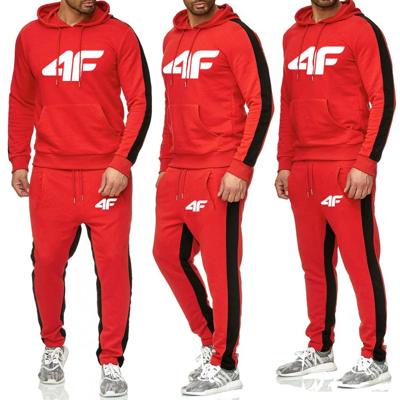 Men Two Piece Outdoors Men's Tracksuit Set Hot Sale Sportswear Sweatpants Hoodie Fashion Comfortable Casual Jogging Single Pants - Image 5