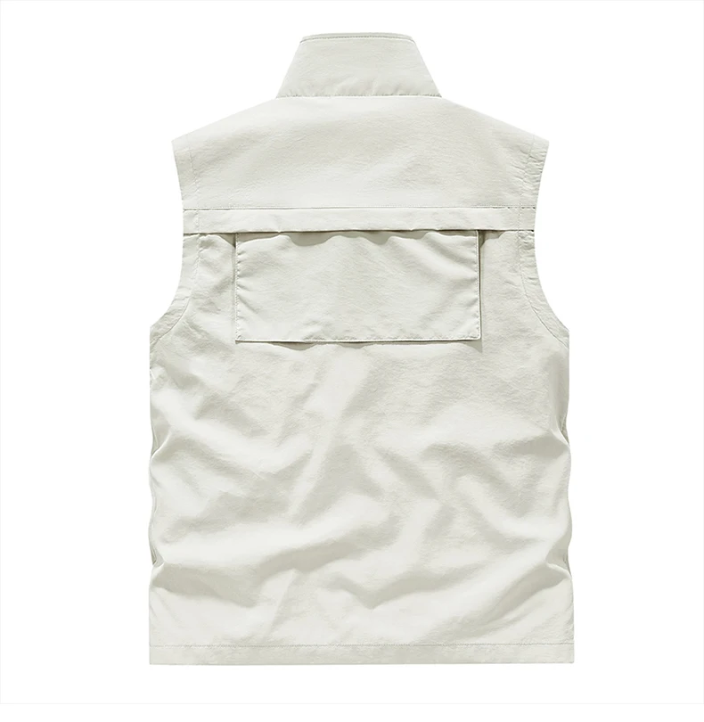 Summer Men Outdoor Cargo Breathable Sleeveless Vests Mens Fish Sport Multi Pocket Vests Coat Man Loose Casual Cardigan Waistcoat - Image 2