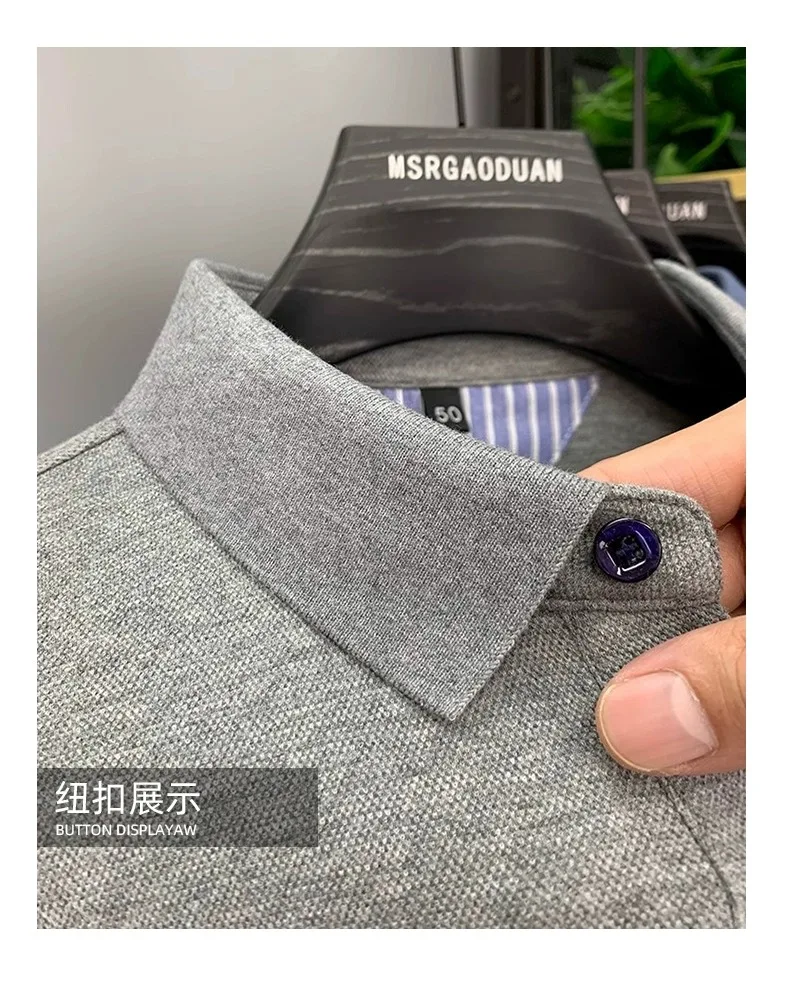 Summer 2024 New High end Embroidered Polo Collar Casual Men's Polo Shirt Short sleeved Solid Color Designer Men's Top T-shirt - Image 6