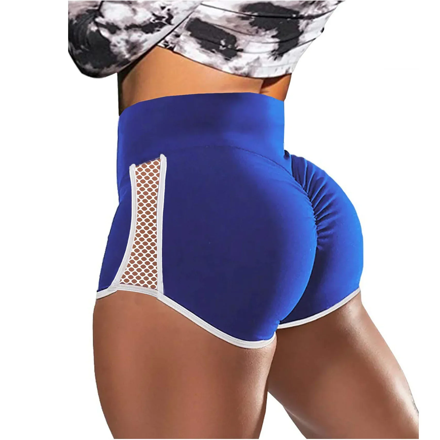 Women Sport Shorts High Waist Push Up Booty Workout Short Sexy Tummy Control Yoga Tights Openwork Fitness Hip Lifting Sportswear - Image 4