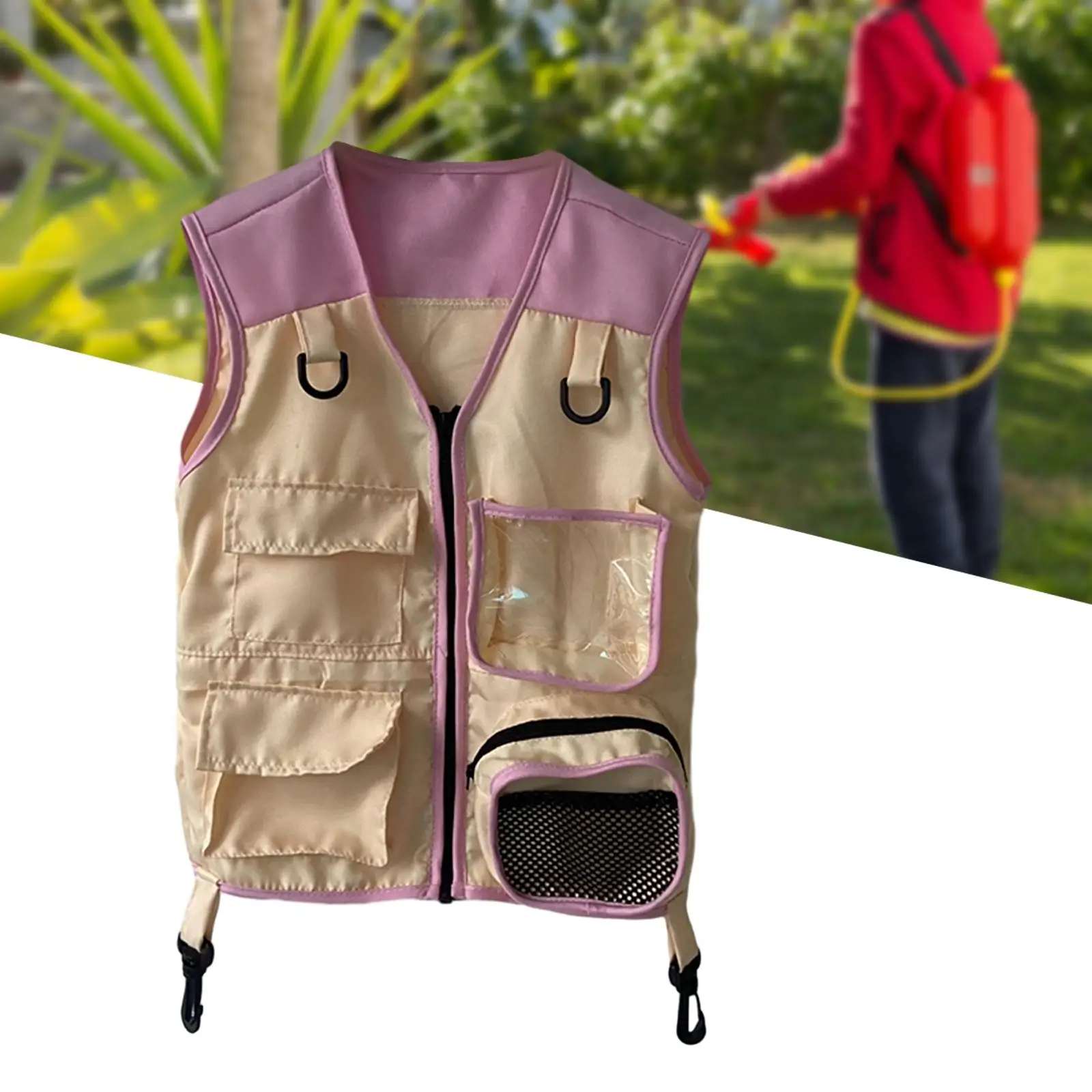 Kids Explorer Vest Festival Gifts Kids Camping Costume Outdoor Adventure Vest Soft Dress up Portable for Hiking Teens Girls Boys - Image 3
