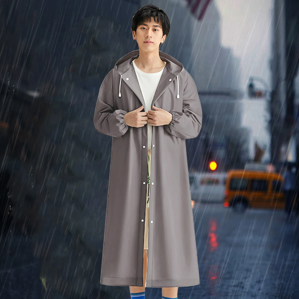 3-10PCS Disposable Adult Raincoat Drawstring Waterproof Rain Coat Portable Long Hooded Rain Coats for Outdoor Travel Emergency - Image 3