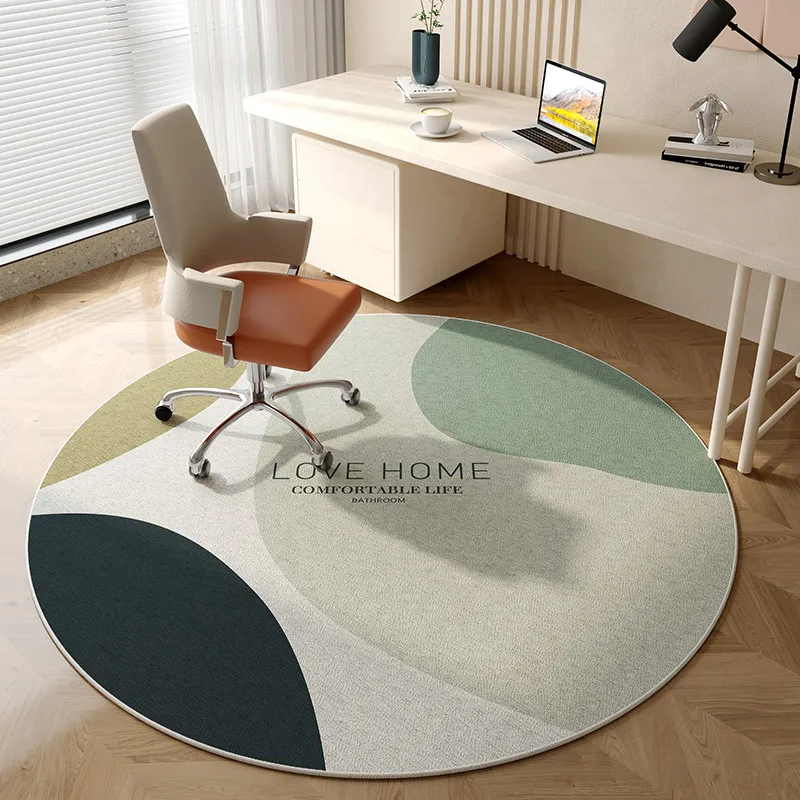 VIKAMA Round Carpet, Living Room, Bedroom, Computer Chair, Office, Study, Swivel Chair Rug, Gaming Chair Mat, Home Decoration - Image 5