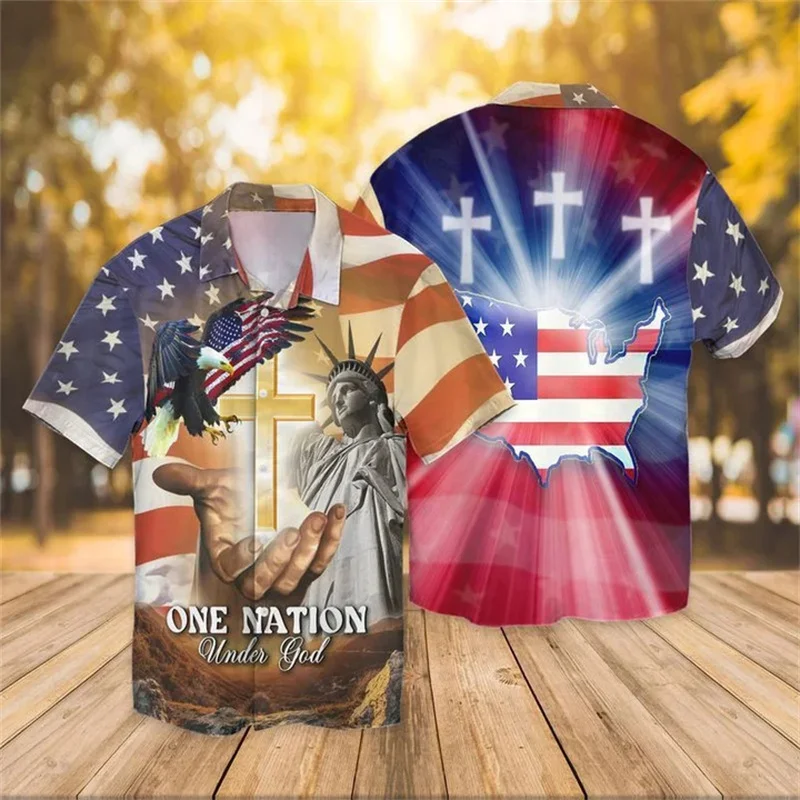 New Summer 3D Christian Jesus Print Shirts Children Fashion Streetwear Shirts Blouses Mens Cool Hawaiian Shirts Vintage Clothing - Image 5