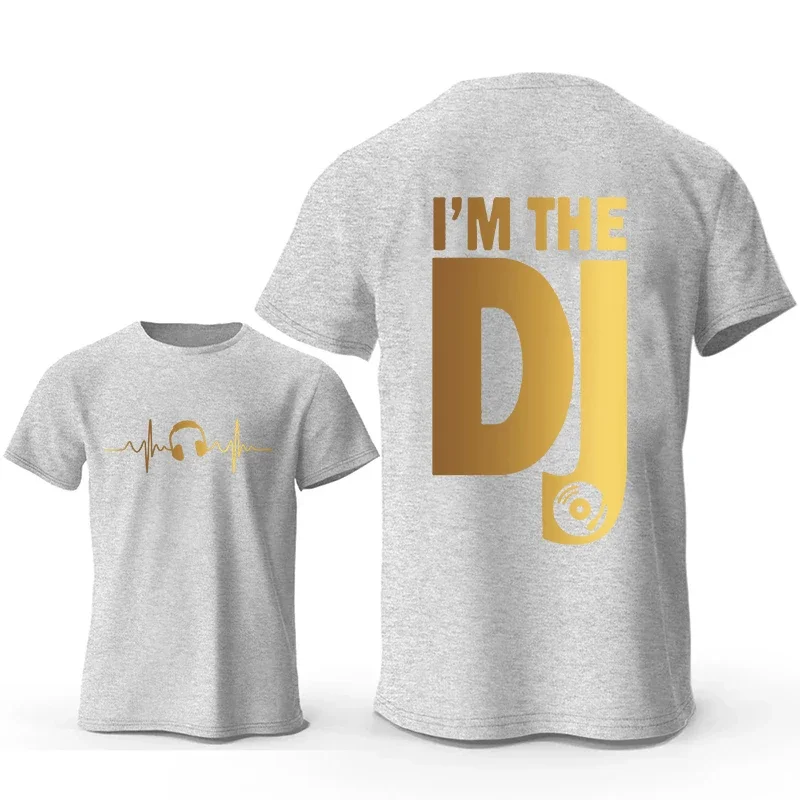 DJ Headphone Print T Shirts Turntablist Graphic Men's Street Streetwear Short Sleeve Recorded Music Gifts Tee T-shirt Clothing - Image 4