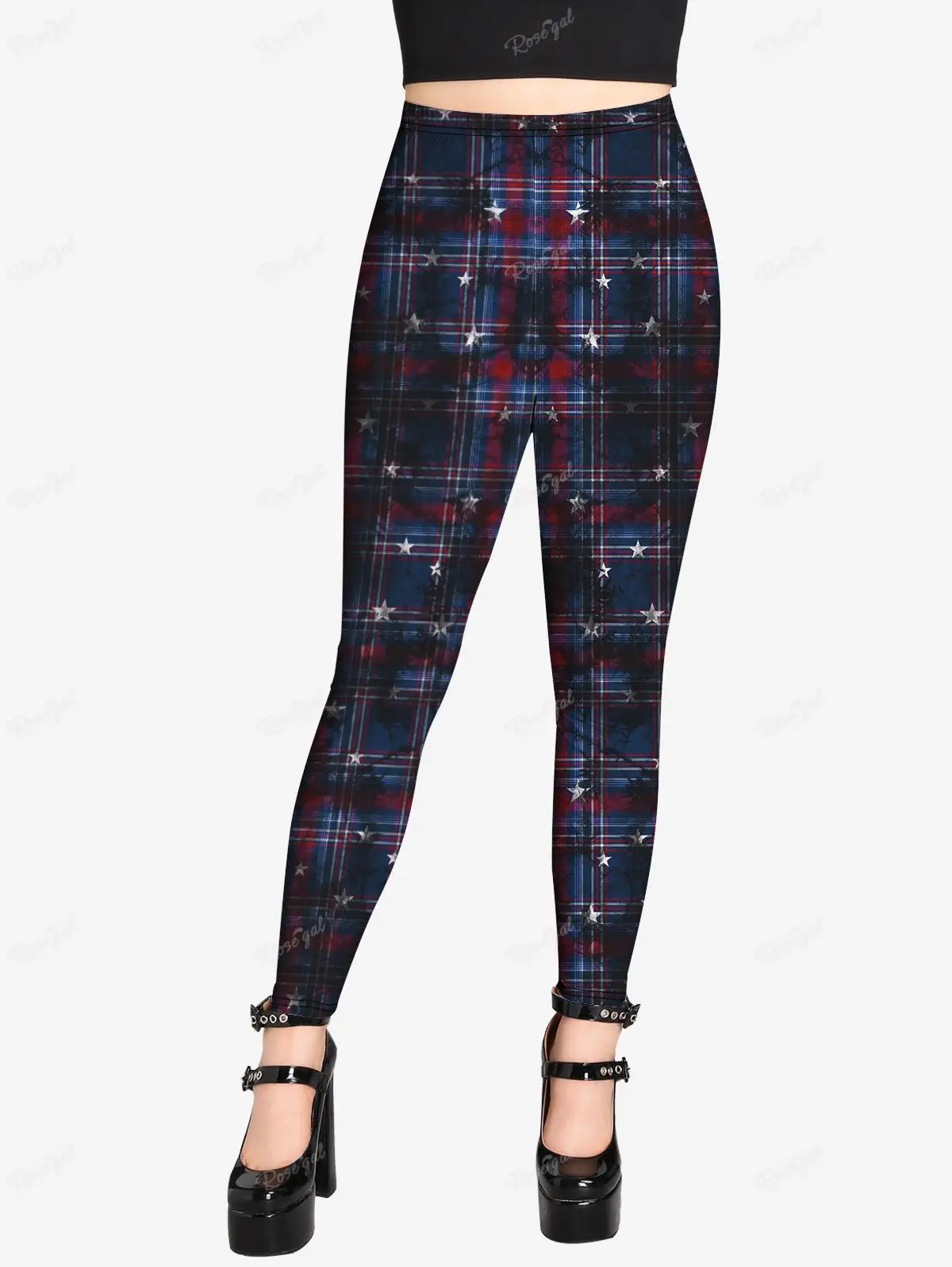 ROSEGAL Plus Size Gothic Leggings 3D Butterfly Jean Lace-up Printed Trousers S-5XL Women Streetwear Tight Pants Mujer - Image 6