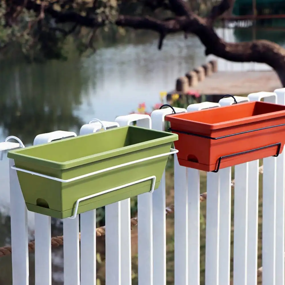 Hanging Planter for Balcony Railing Plant Basket Fence Planter Home Decor Window Box Planter Flower Pot for Garden Deck Yard 6L - Image 4