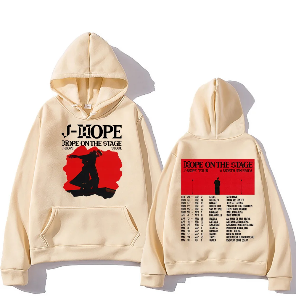 Kpop J-Hope New Hoodies J-Hope Hope on The Stage Tour 2025 Sweatshirts Unisex Casual Clothing Hip Hop Fashion Aesthetic Pullover - Image 2