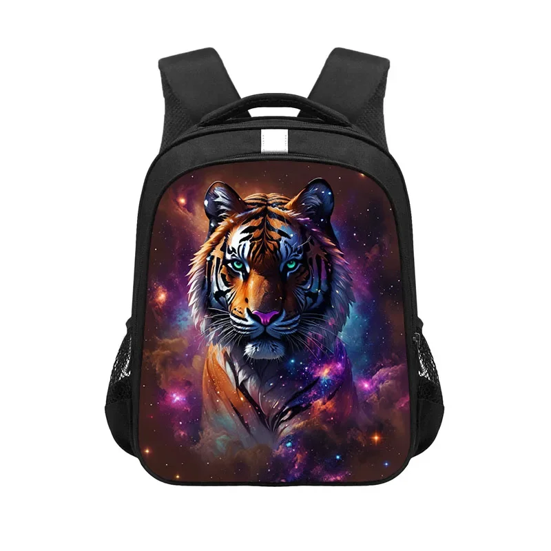 Colorful Tiger Print Backpacks Howling Wolf Under The Moonlight Rucksack Women Men Outdoor Daypack Teenager School Bags Gift - Image 2