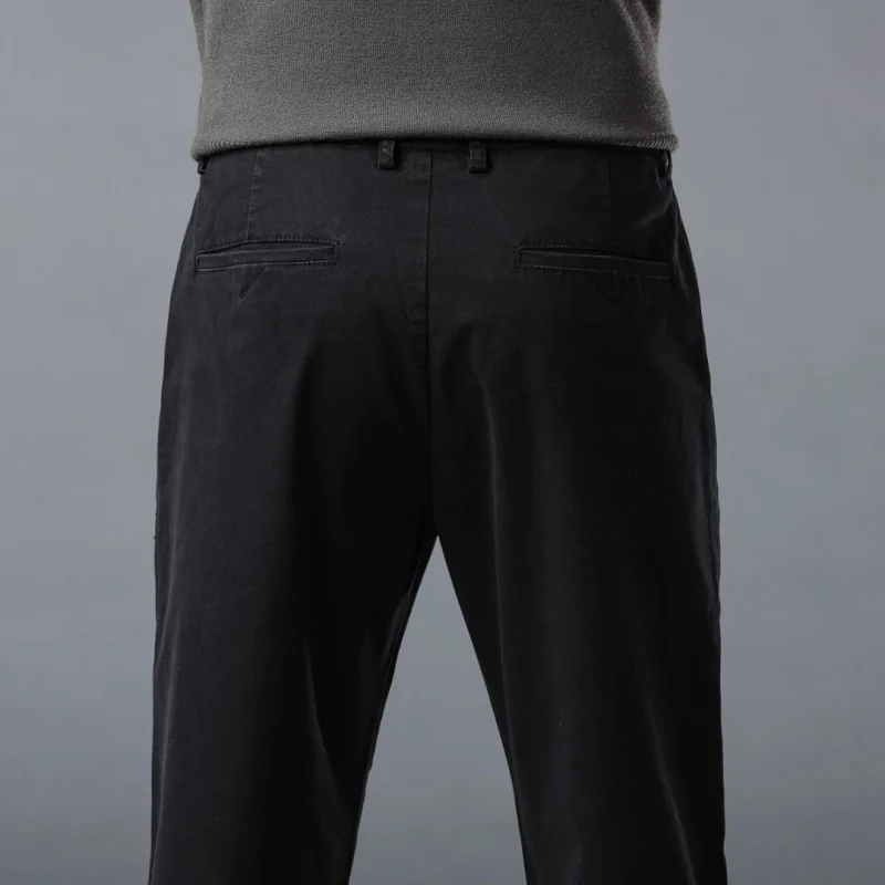 190 Cm Tall Men's Pants Summer Straight Chino Trouser Male Stretch Cotton Office Work Extra Long Leg Length 115 110cm Lengthed - Image 6