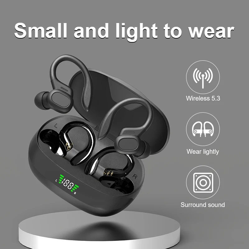 SHUKE Bluetooth Earbuds Wireless Earphones Sport EarHook Headset 9D Hifi Stereo Sound Waterproof Headphones In Ear With Micphone - Image 2