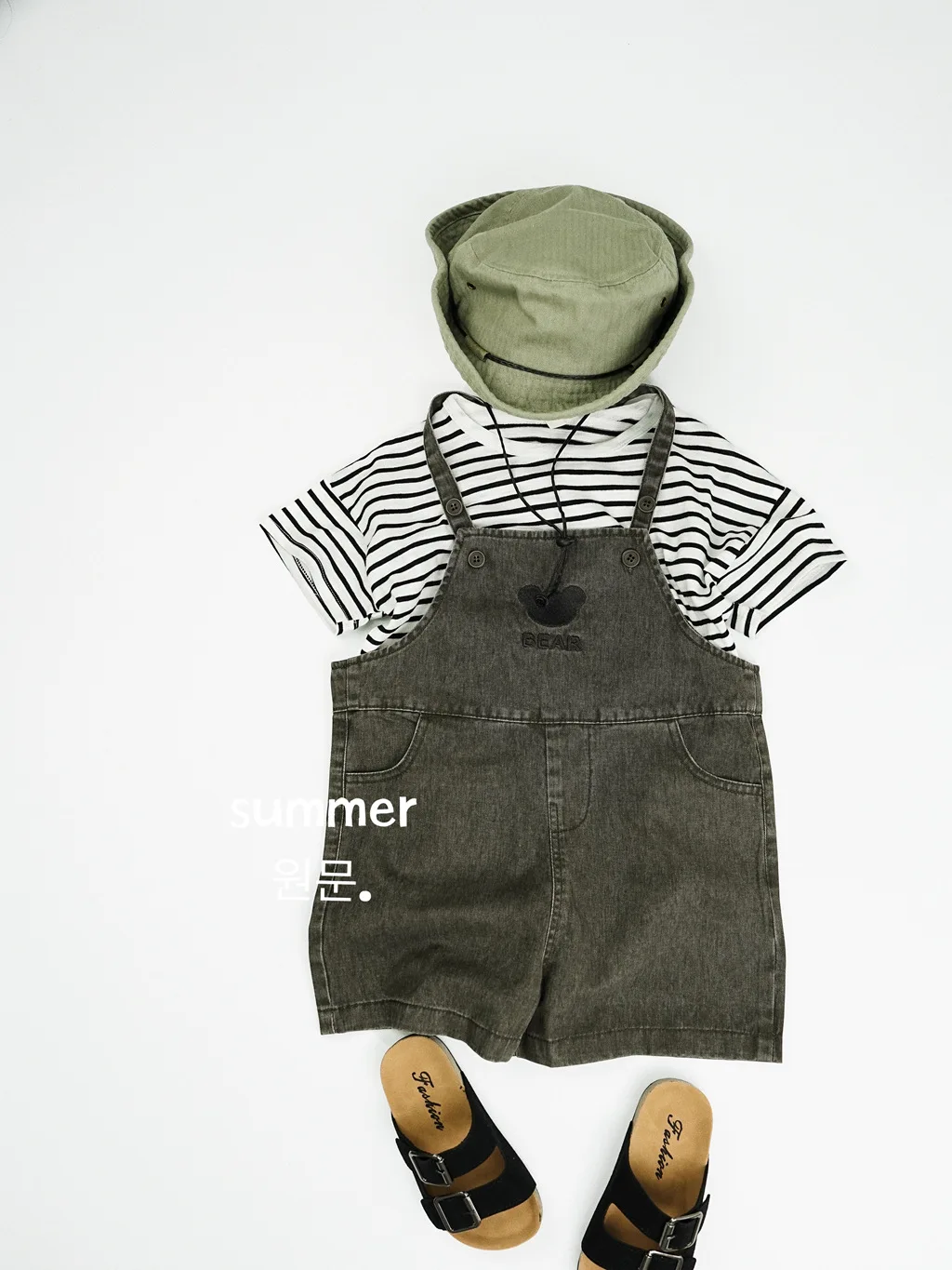 2025 Summer New Cute Bear Embroidery Girls Jeans Overalls Loose Children Sling Pants Kids Boys Denim Strap Shorts Baby Clothes - Image 5