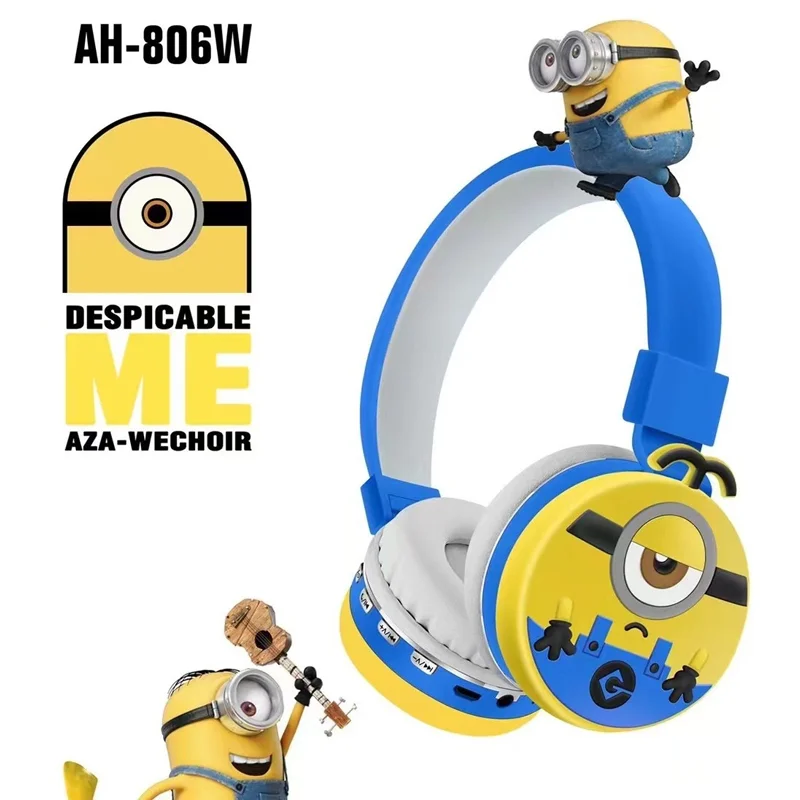 New Minions Bluetooth Earphones Wireless Earphones Anime Cartoon Stereo Earphones with Microphone Earphones for Christmas Gifts - Image 3