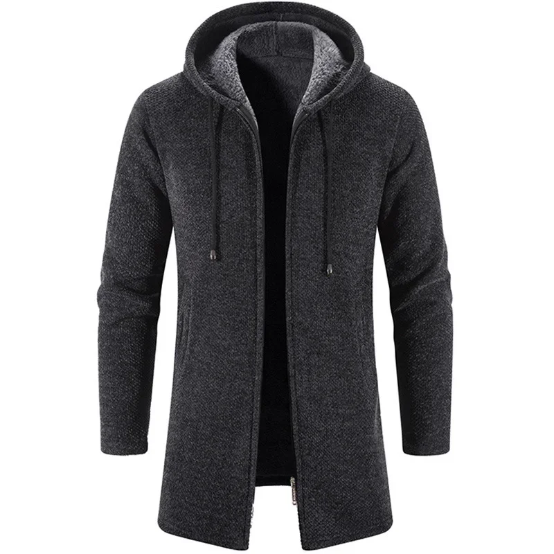 Men's Sweaters Coat Autumn Winter New Hot Warm Zipper Medium Long Cardigan Sweaters Man Casual Knitwear Sweatercoat mens clothes - Image 6