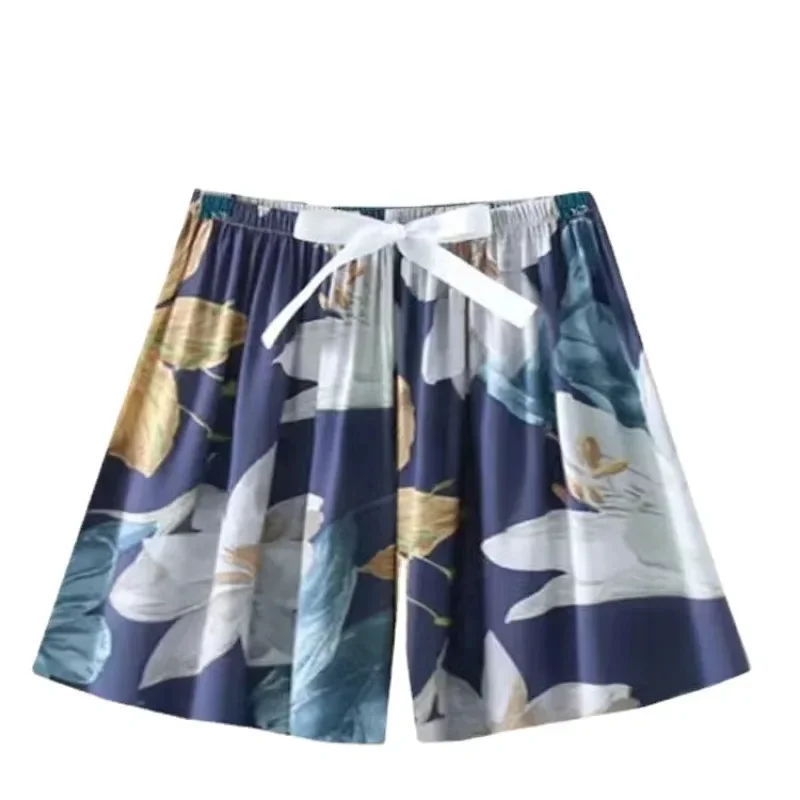 Summer Women Casual High Waist Shorts Pants Womens Bohemian Beach Lightweight Printed Drawstrings Elastic Waist Lounge Bottoms - Image 6