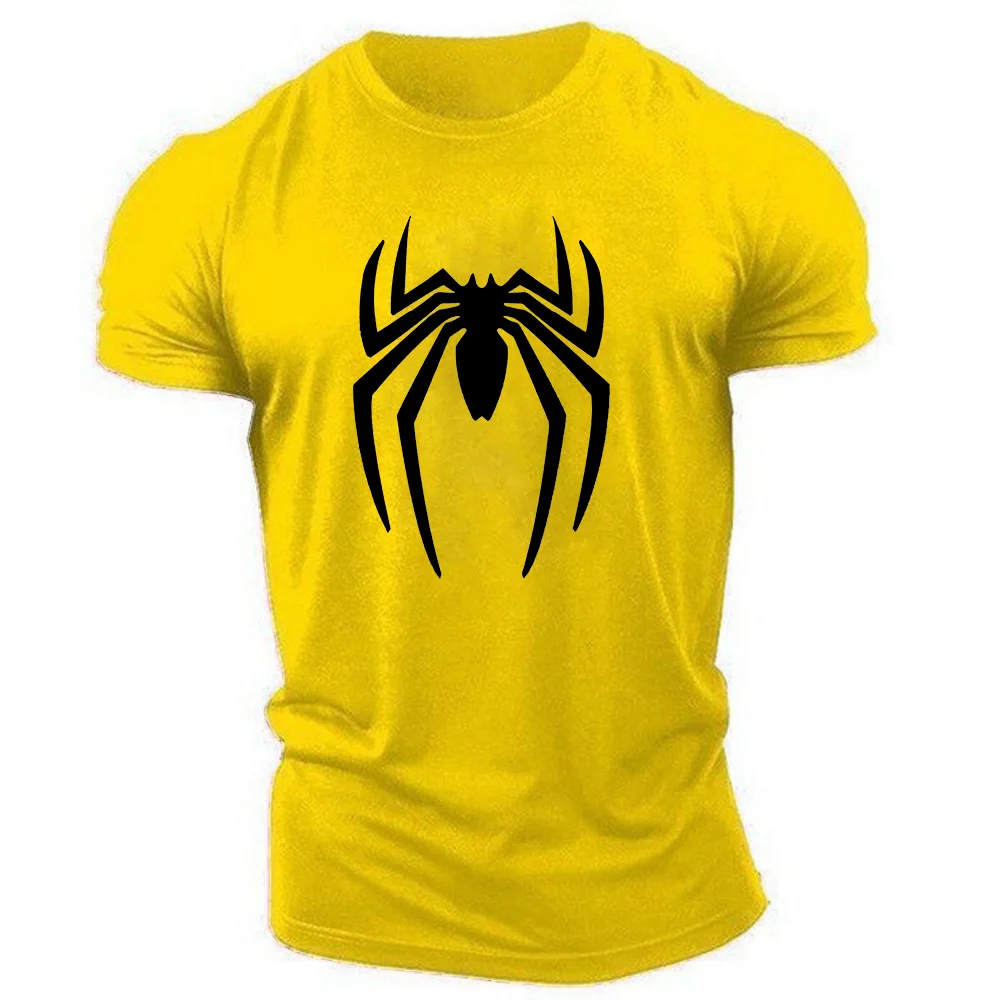 Summer Casual Sports T-shirt 2D spider print adult round neck short sleeve men's T-shirt loose comfortable quick drying tops - Image 2