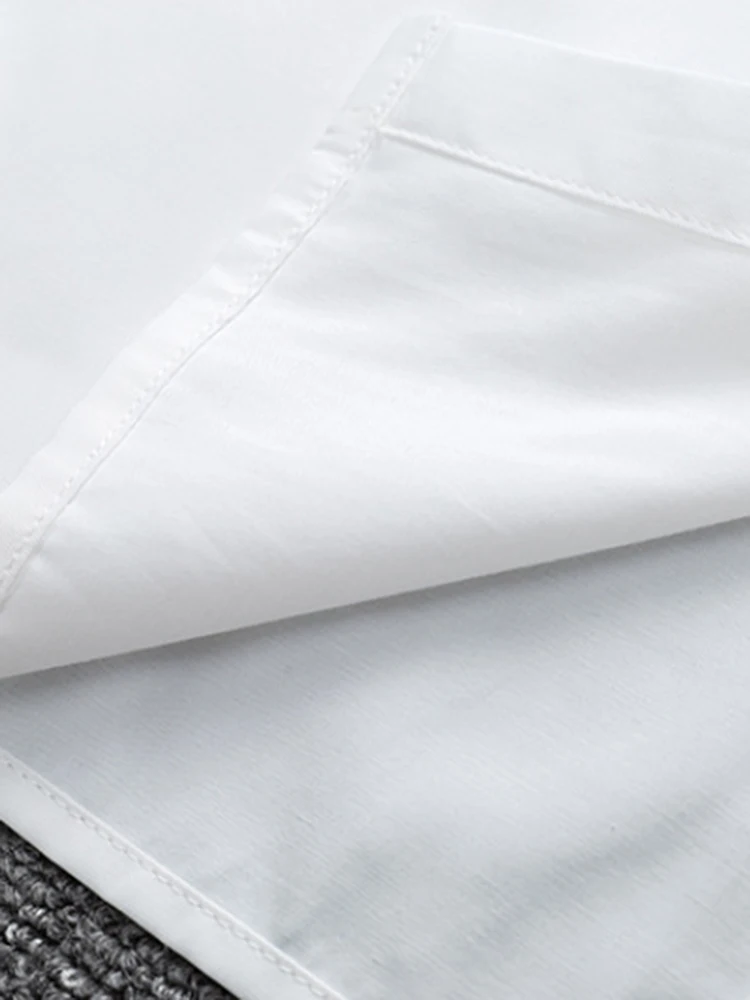Zoki White Women Shirt Fashion Long Sleeve Casual Turn Down Collar Female Blouse Loose Pocket Button Office Ladies Elegant Tops - Image 5